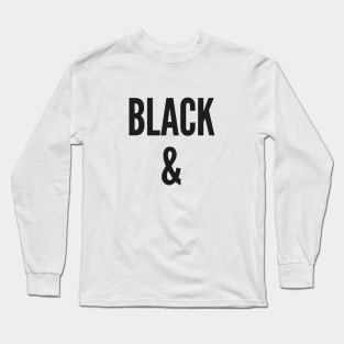 Black and White Long Sleeve T-Shirt